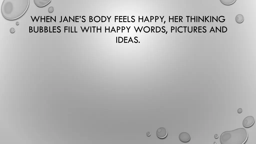 when jane s body feels happy her thinking bubbles