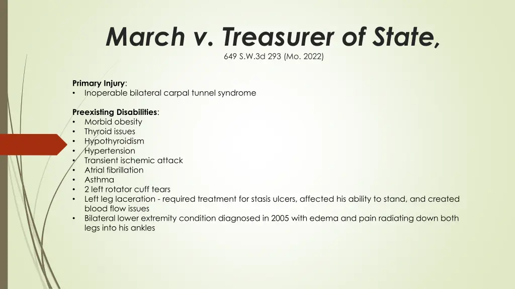march v treasurer of state 649 s w 3d 293 mo 2022