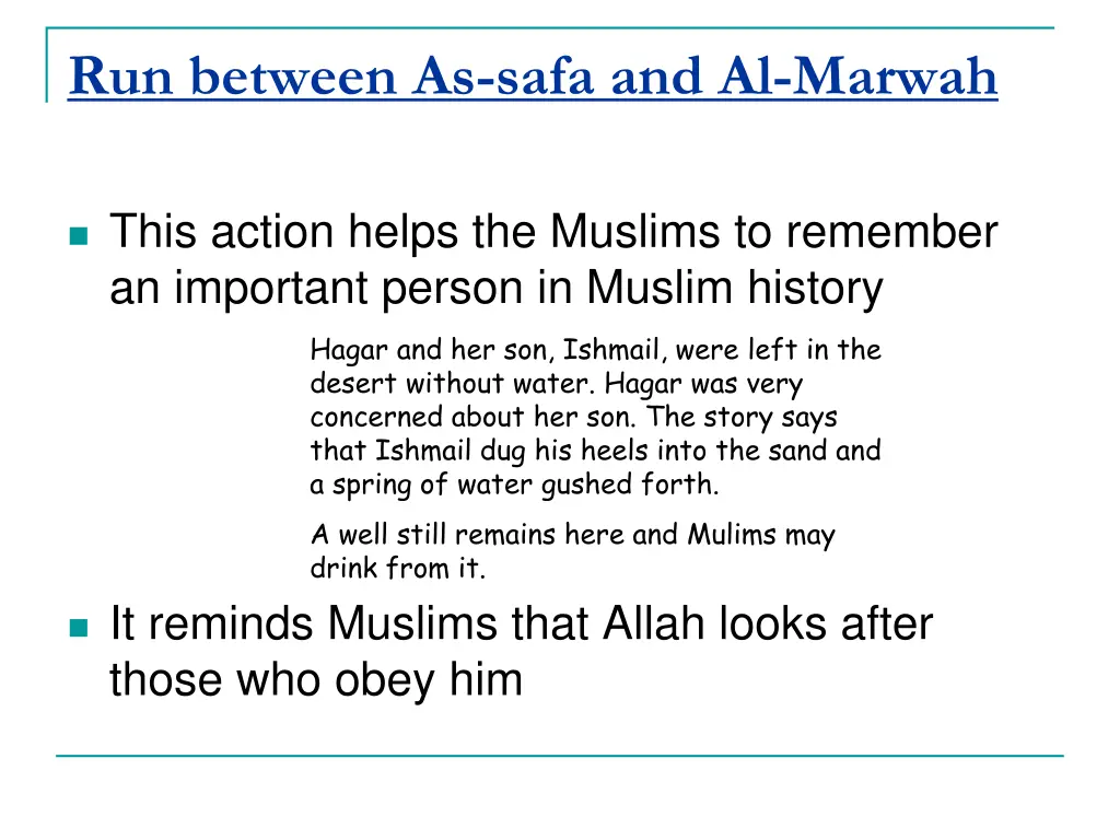 run between as safa and al marwah