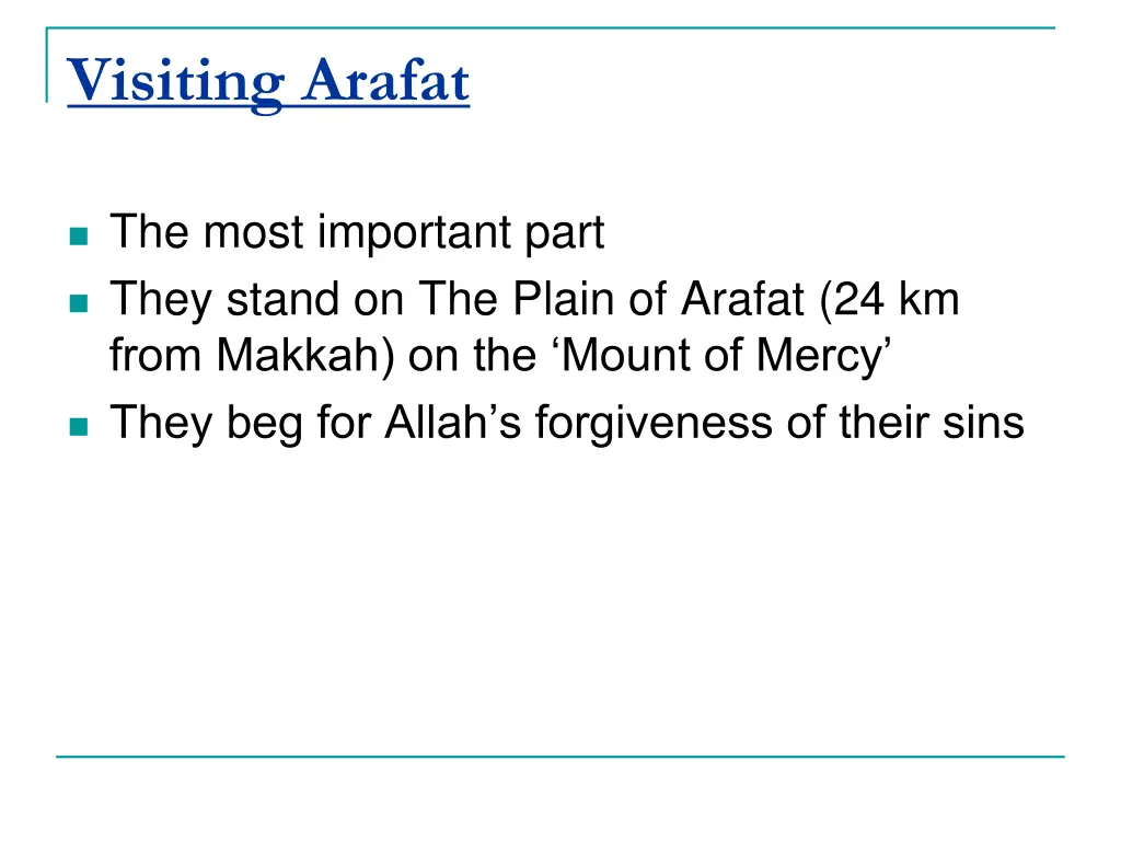 visiting arafat