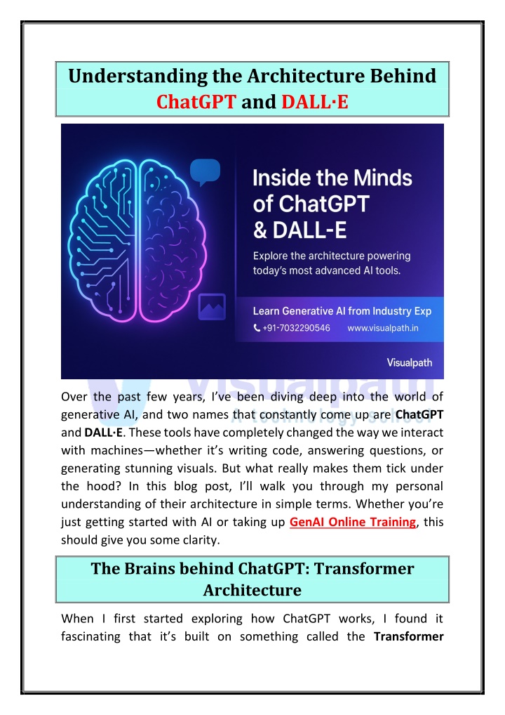 understanding the architecture behind chatgpt