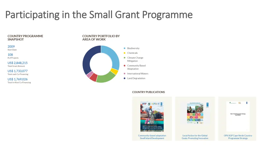 participating participating in the small grant