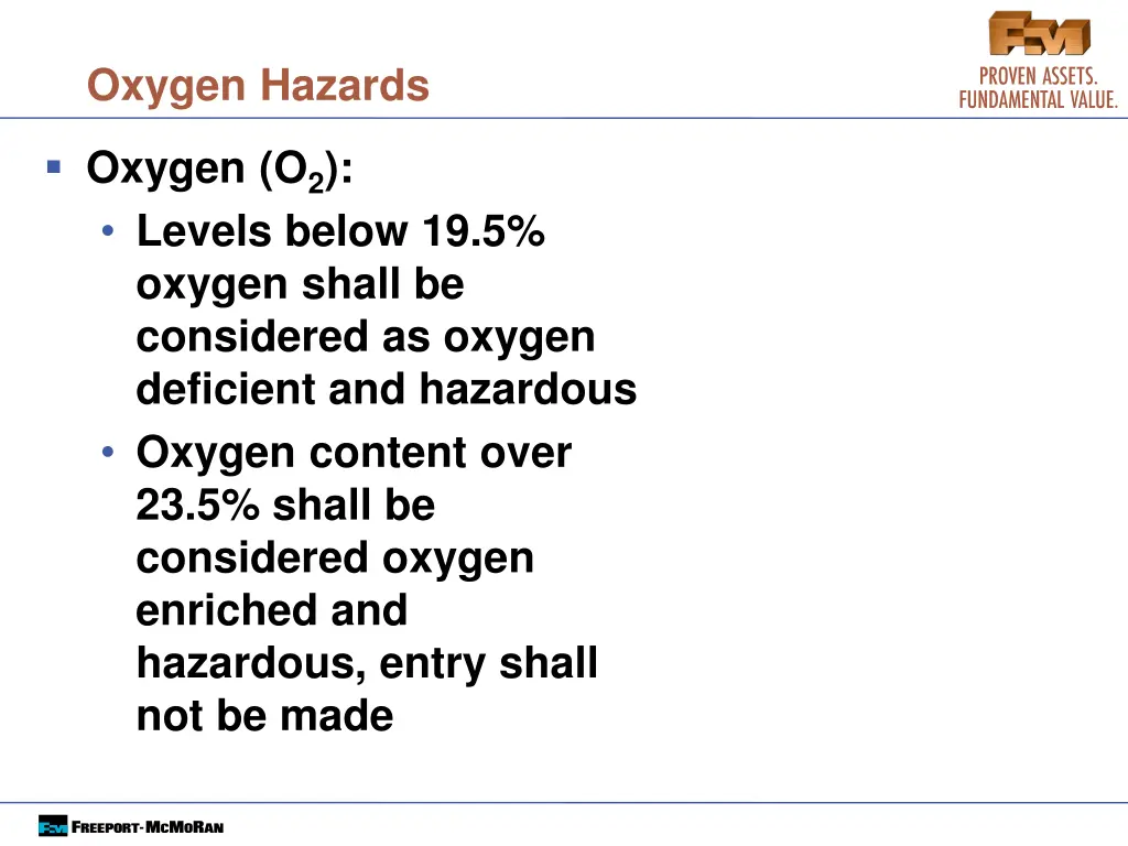 oxygen hazards