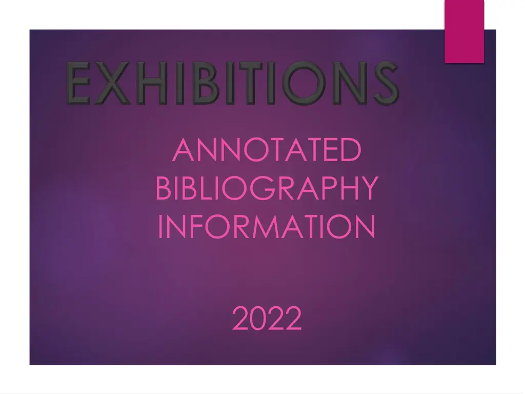 annotated bibliography information