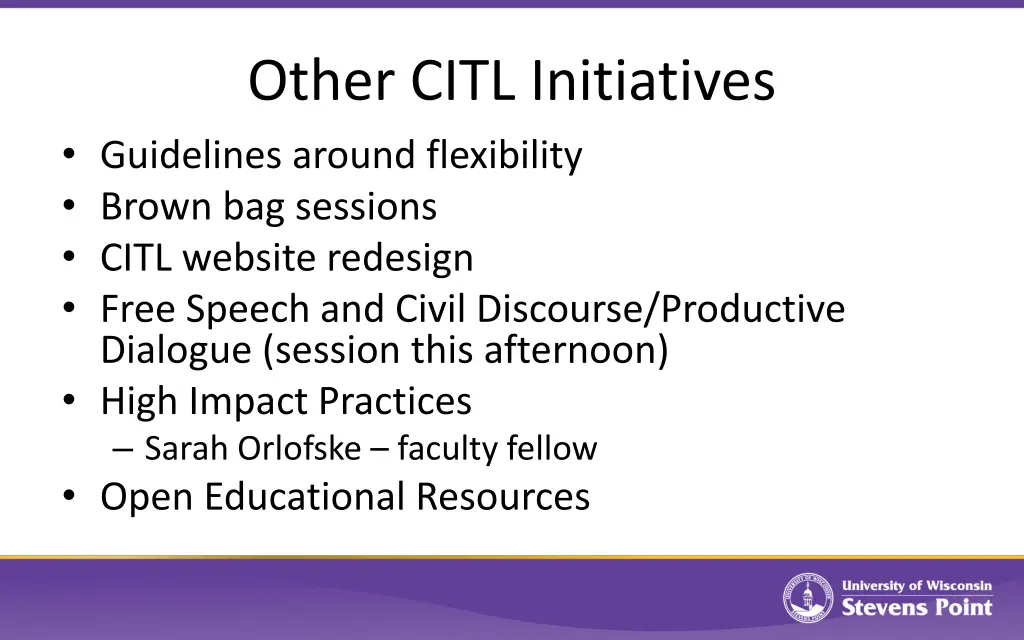 other citl initiatives guidelines around
