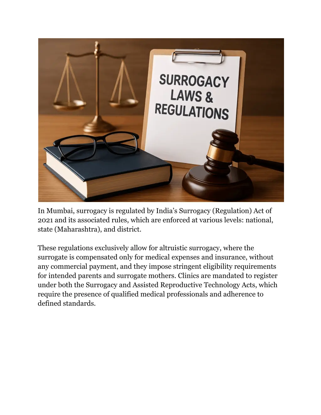 in mumbai surrogacy is regulated by india