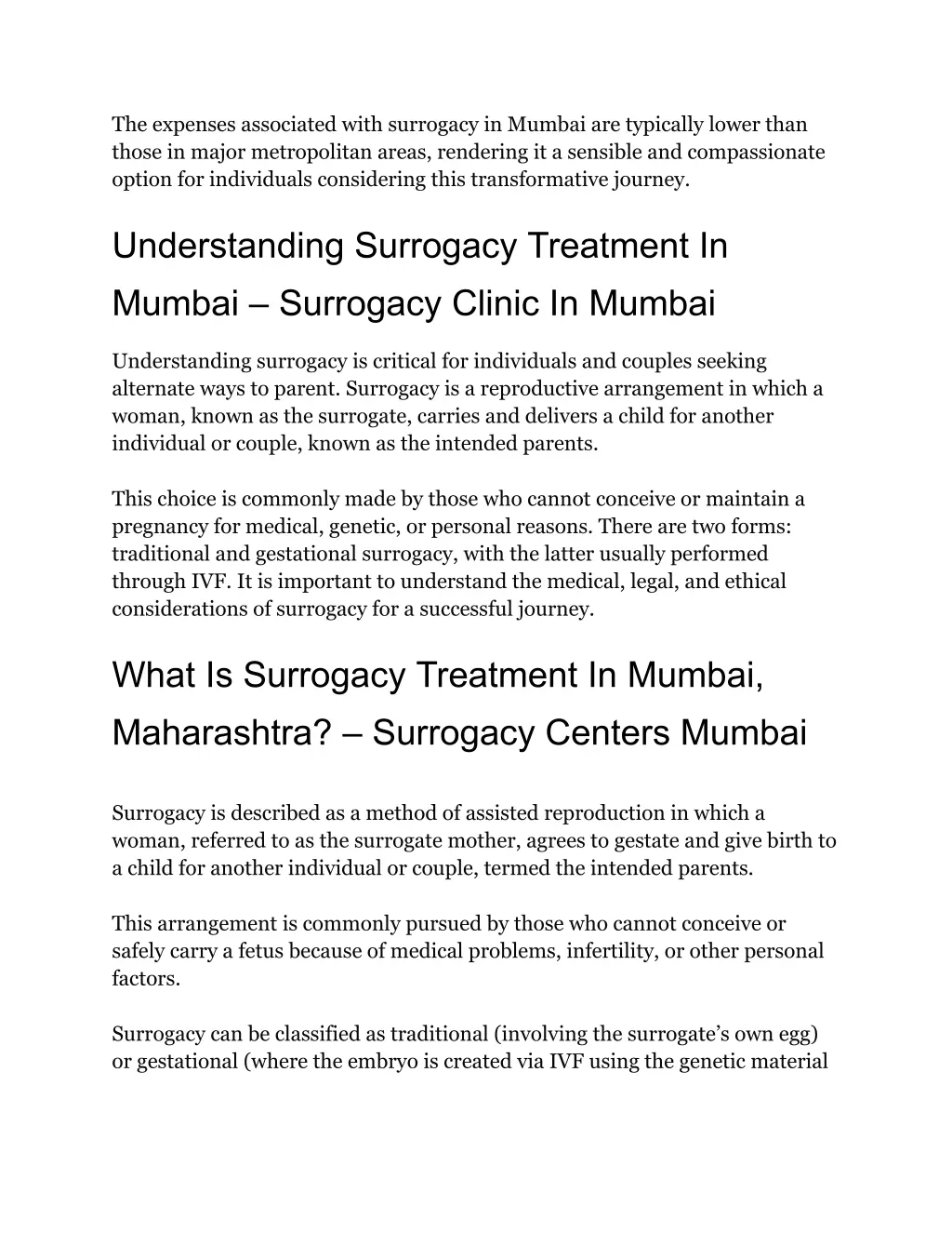 the expenses associated with surrogacy in mumbai