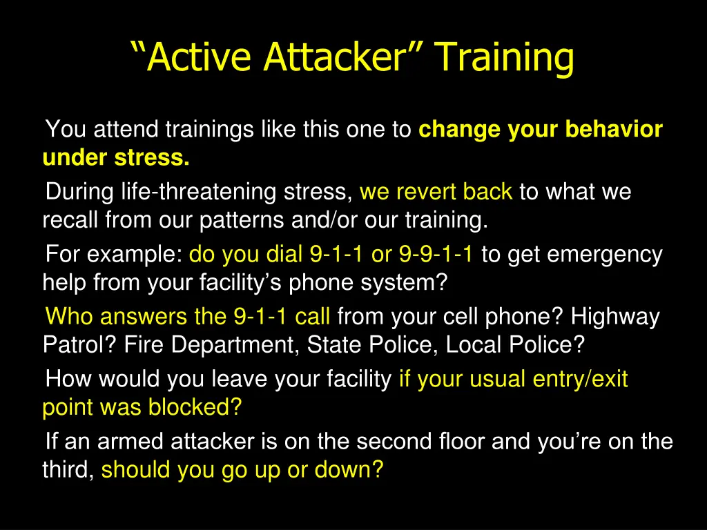 active attacker training