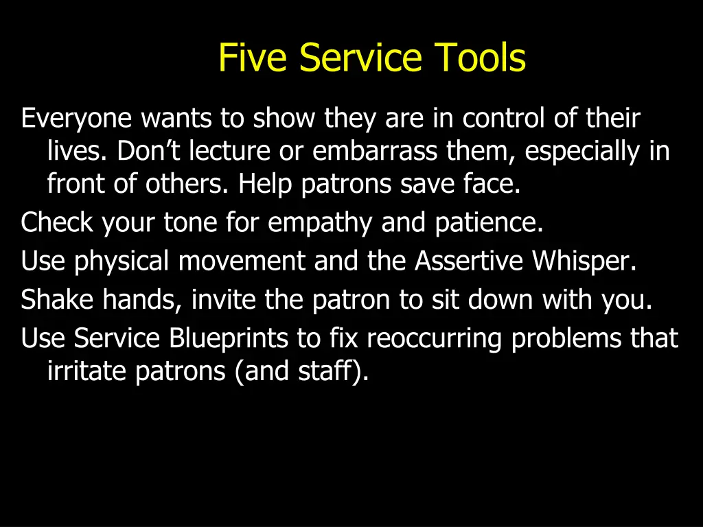 five service tools