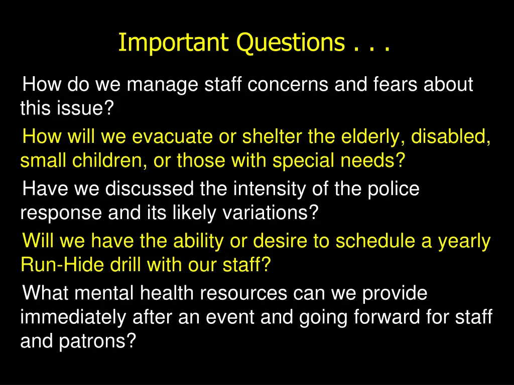 important questions