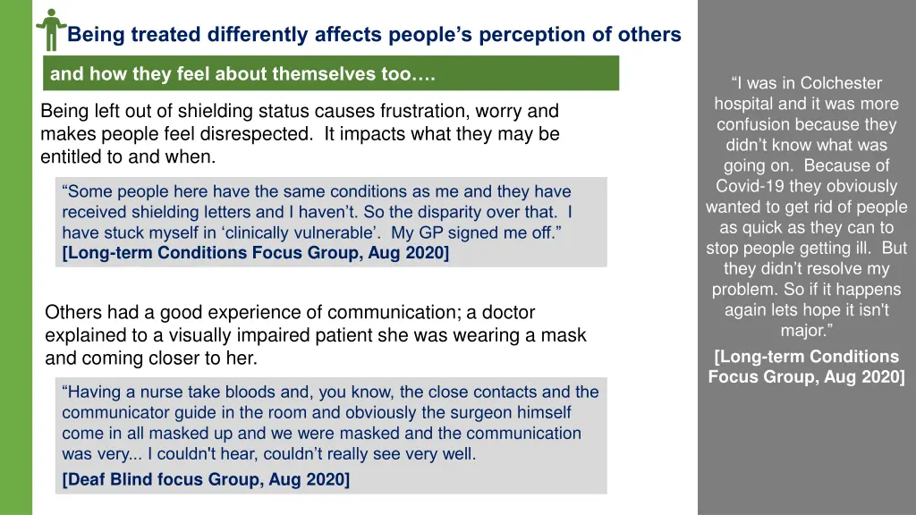 being treated differently affects people