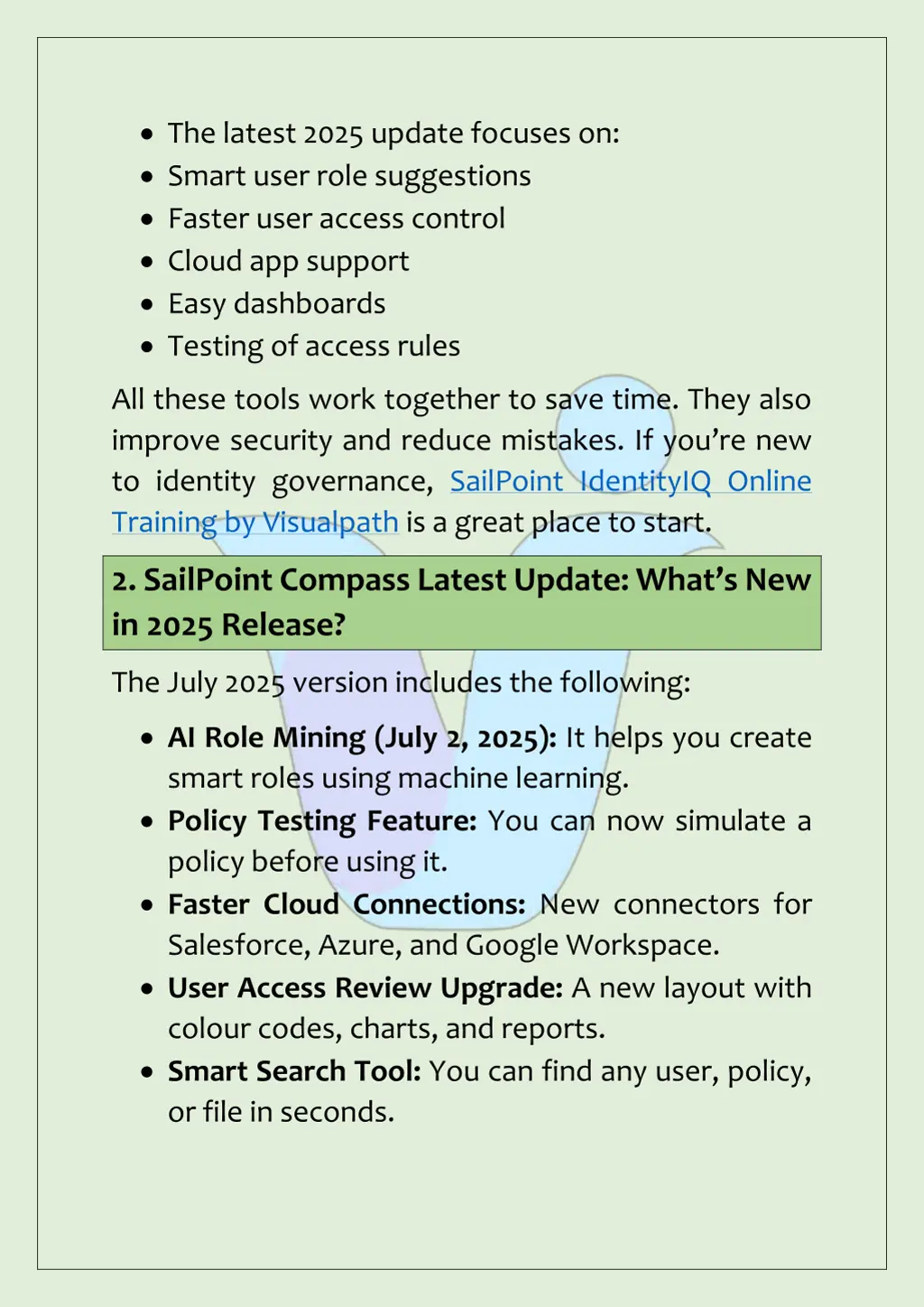 the latest 2025 update focuses on smart user role