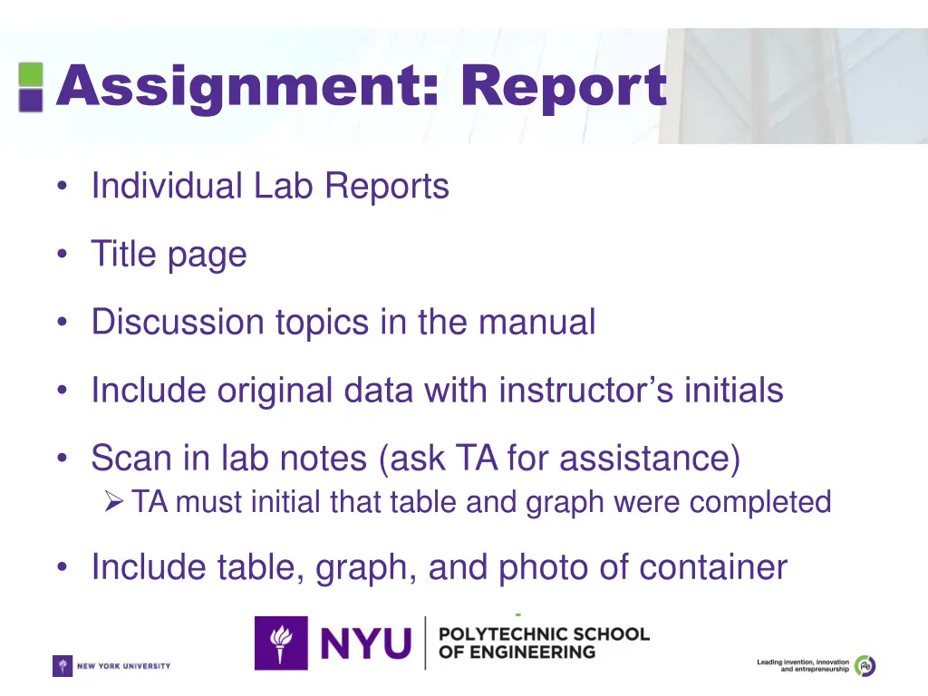 assignment report