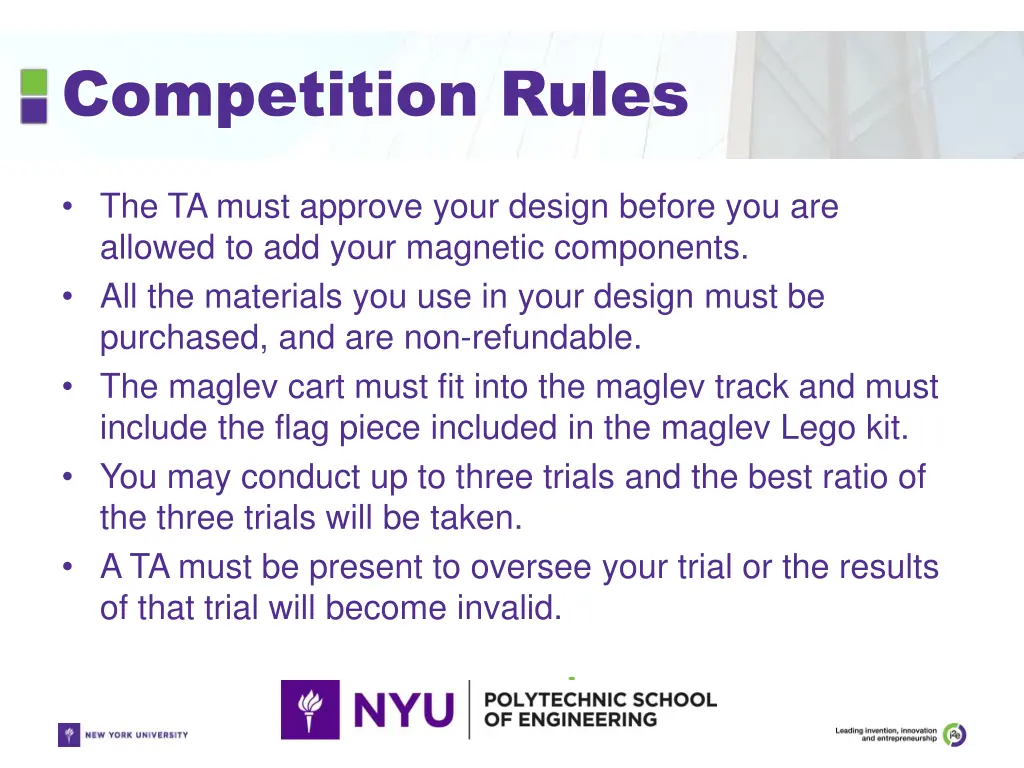 competition rules