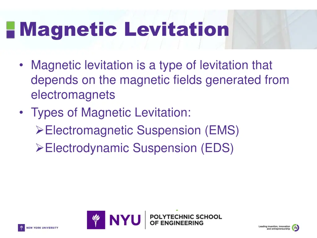 magnetic levitation