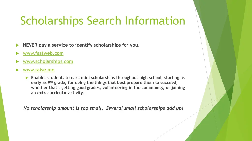 scholarships search information