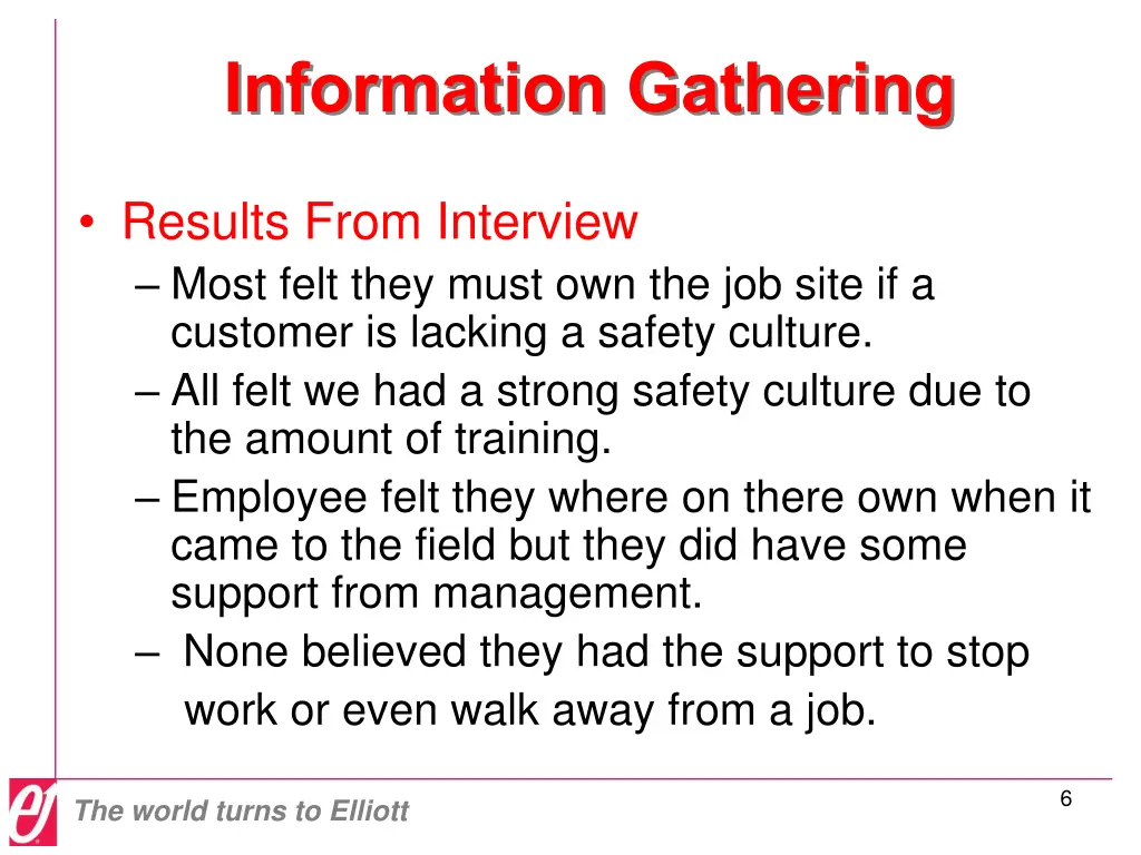 information gathering