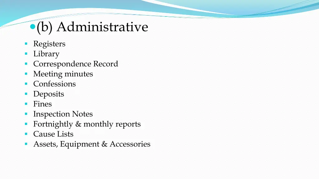b administrative