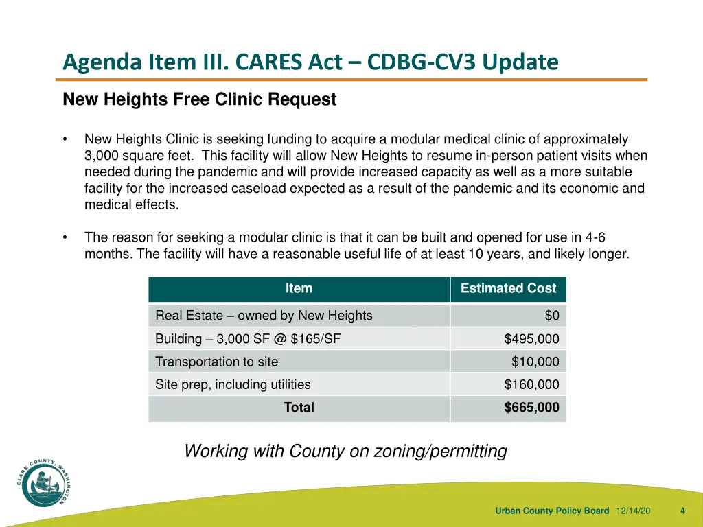 agenda item iii cares act cdbg cv3 update 2