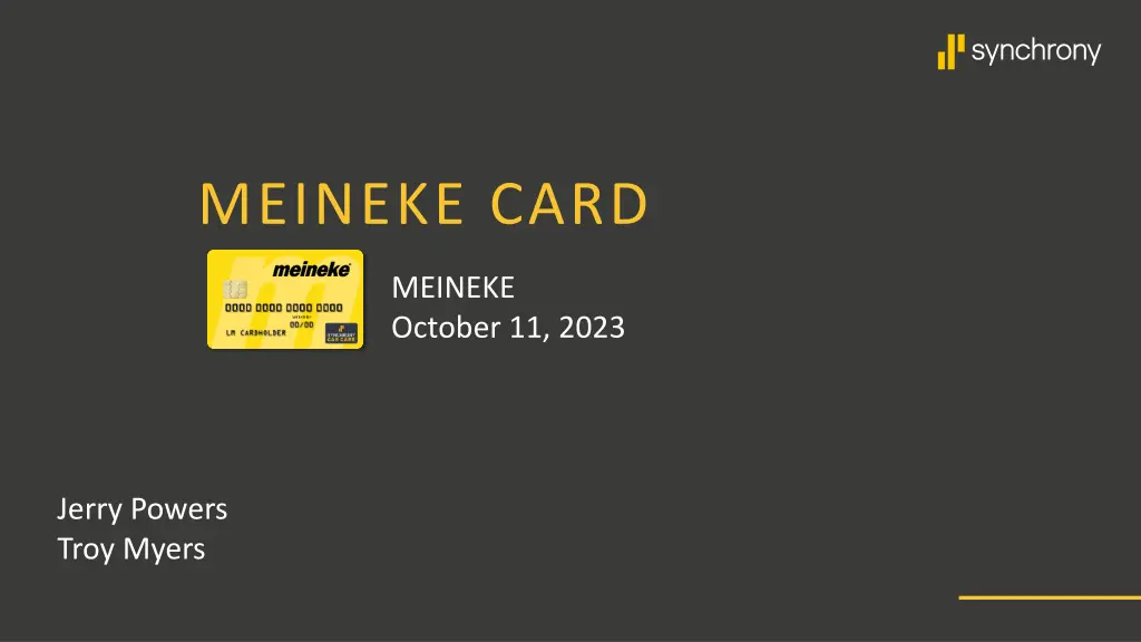 meineke card