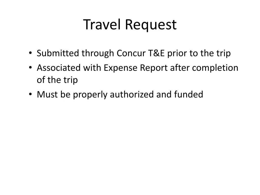 travel request