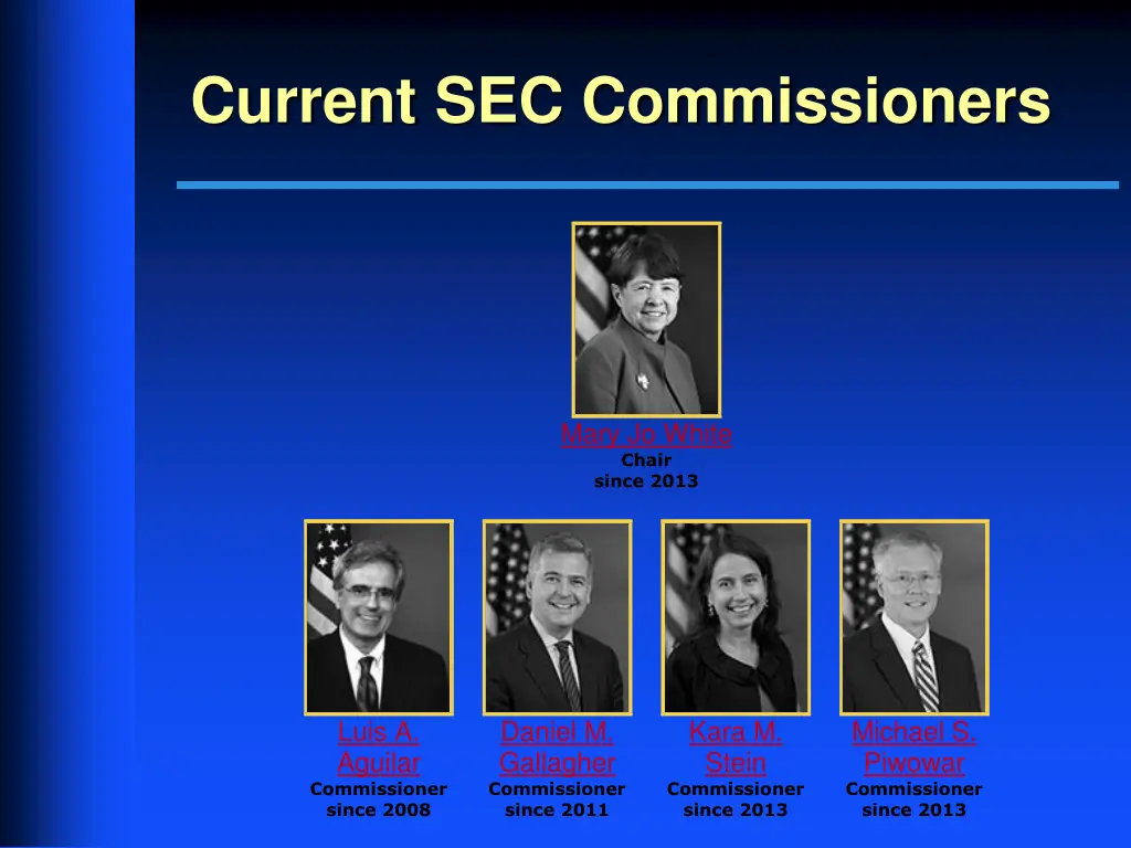 current sec commissioners
