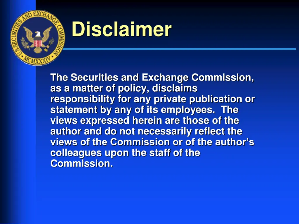 disclaimer