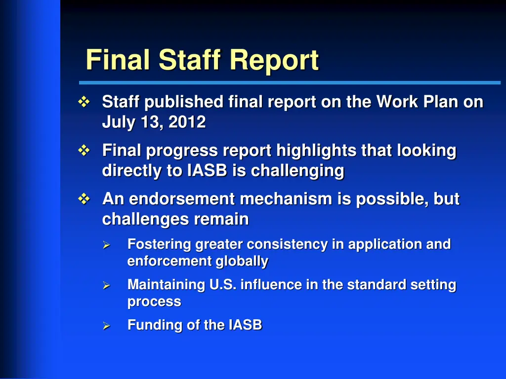 final staff report