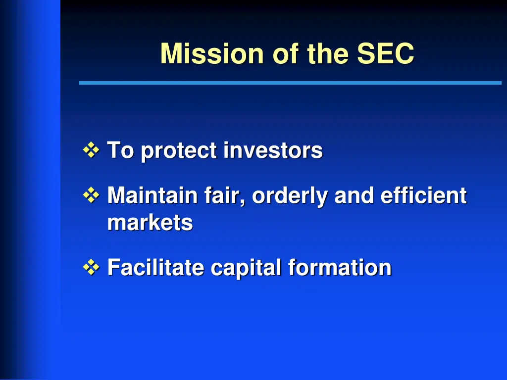 mission of the sec