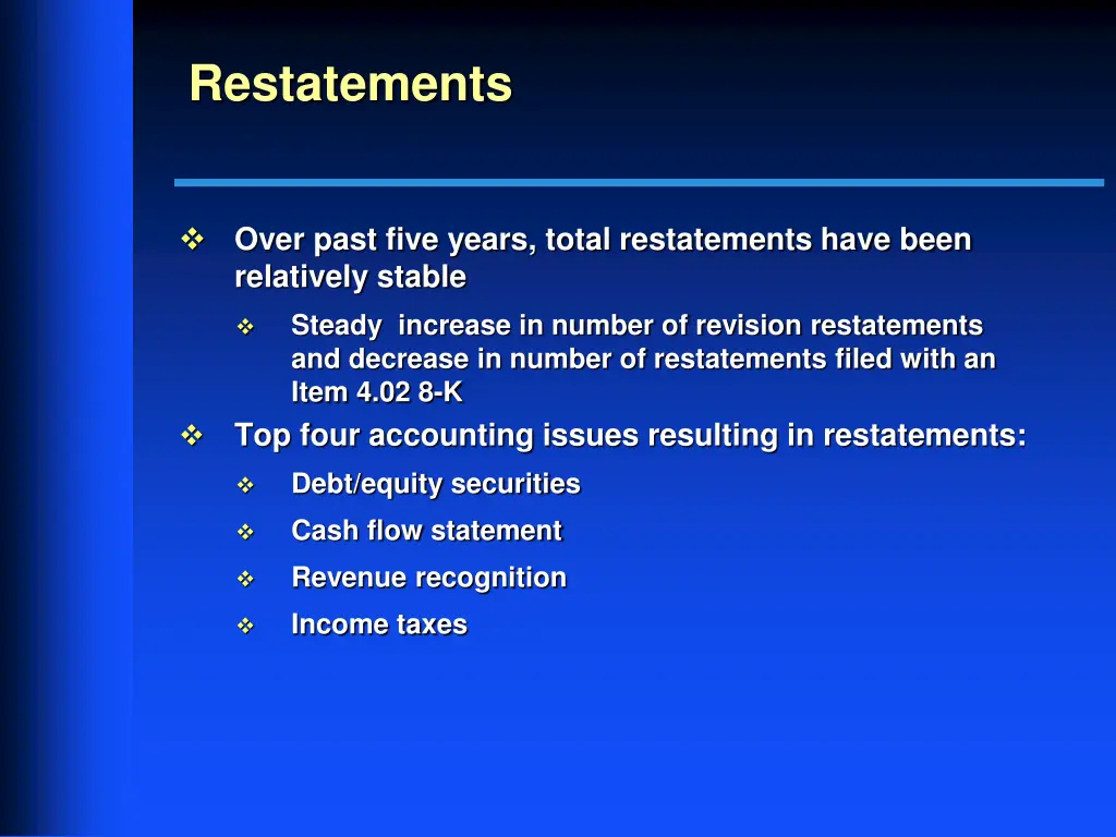 restatements