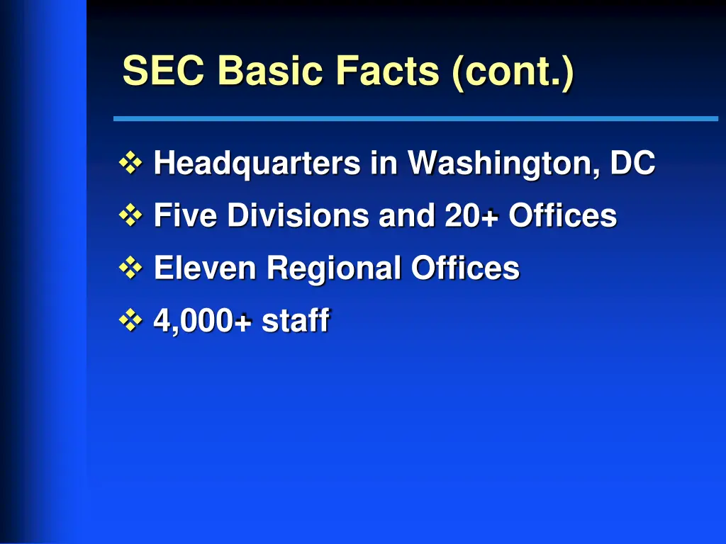 sec basic facts cont