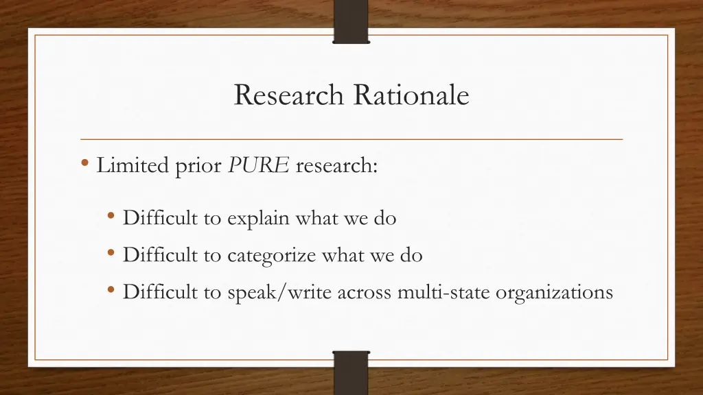 research rationale
