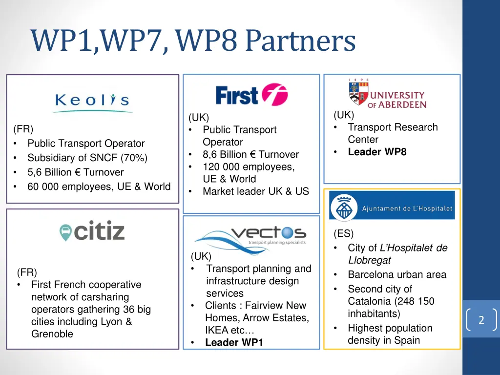 wp1 wp7 wp8 partners