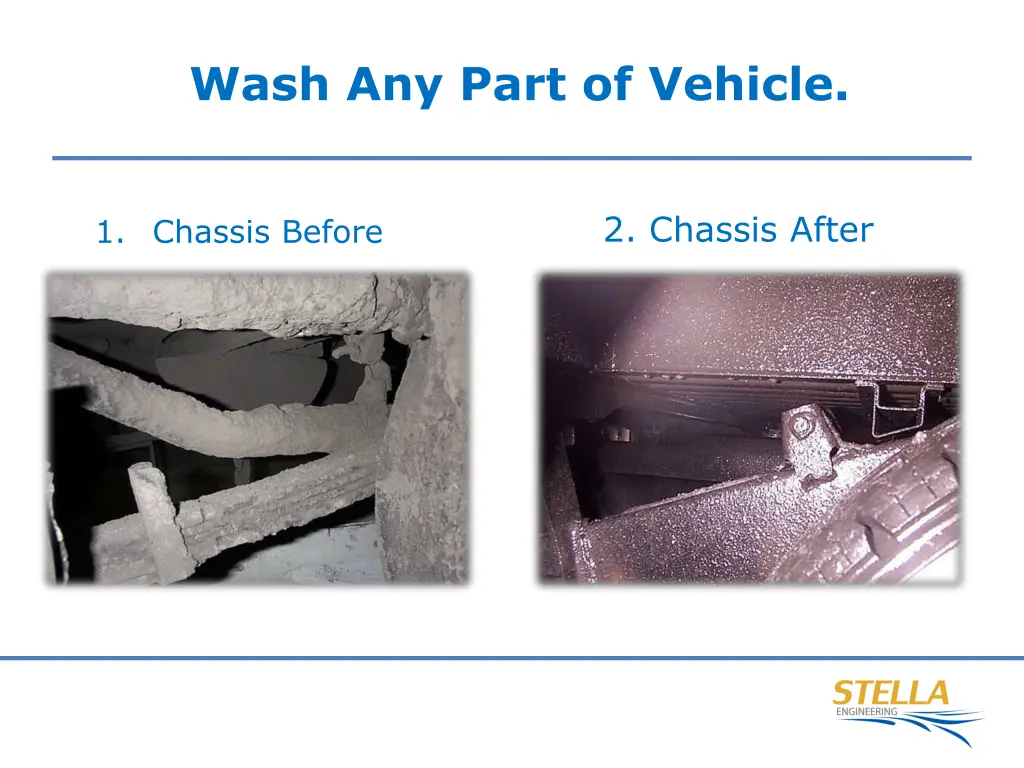 wash any part of vehicle
