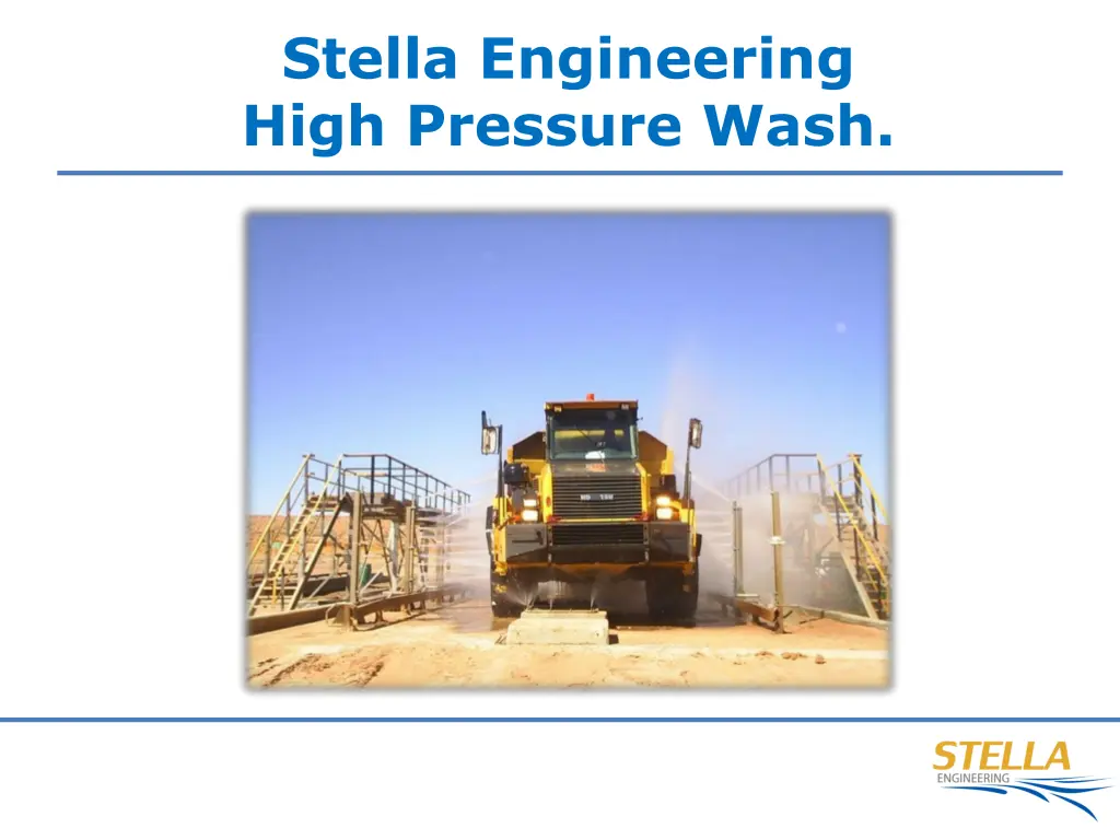 stella engineering high pressure wash