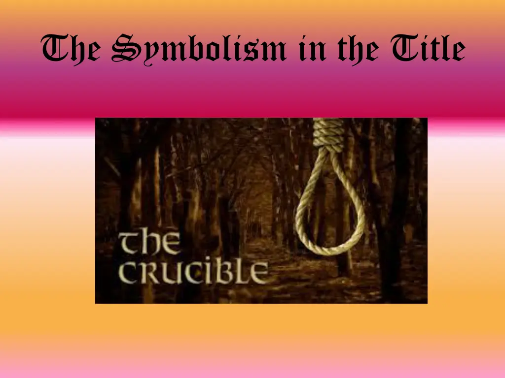 the symbolism in the title