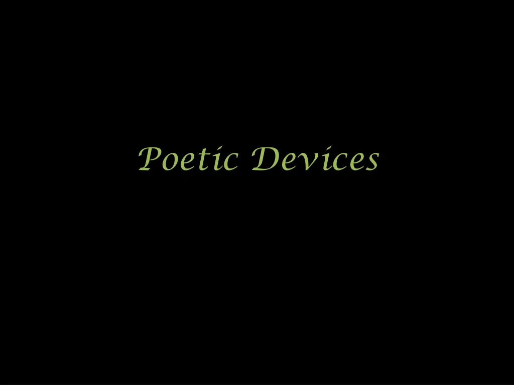 poetic devices