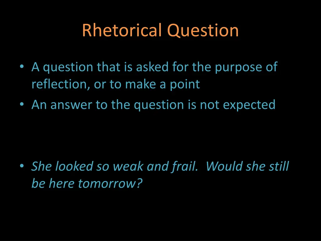 rhetorical question
