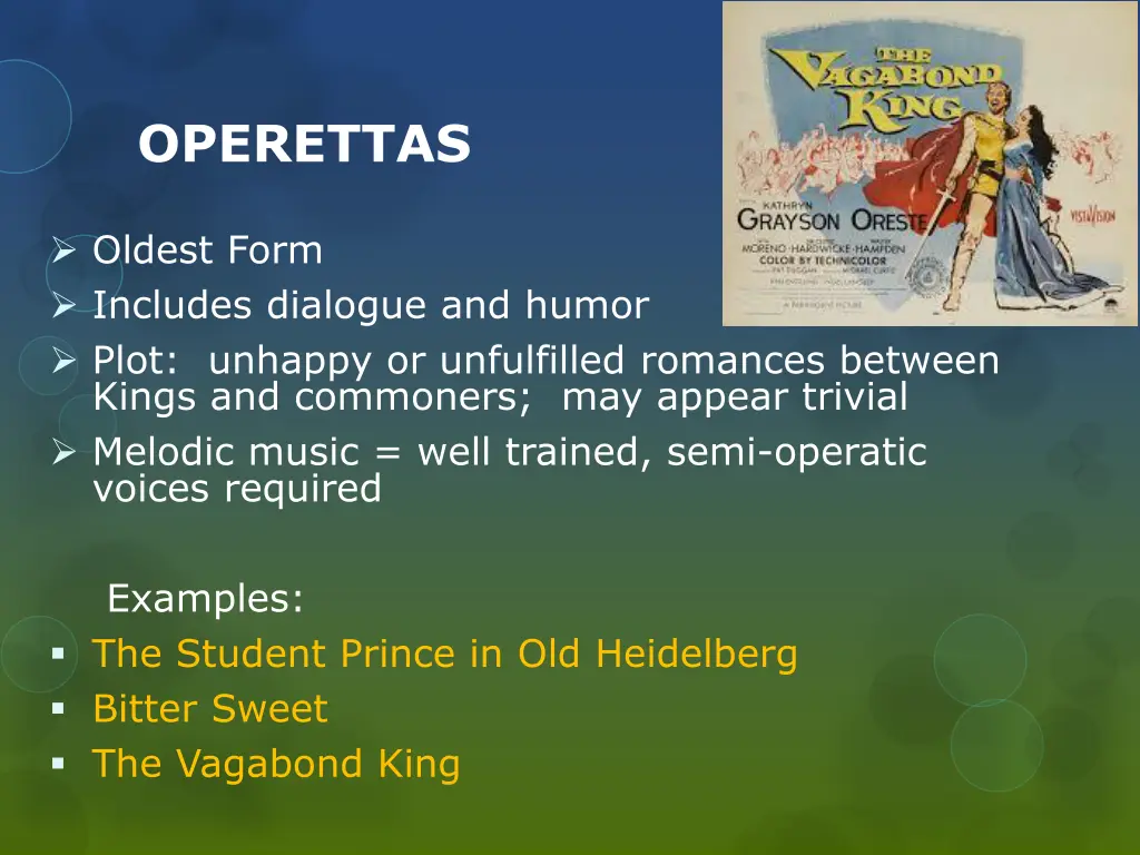 operettas