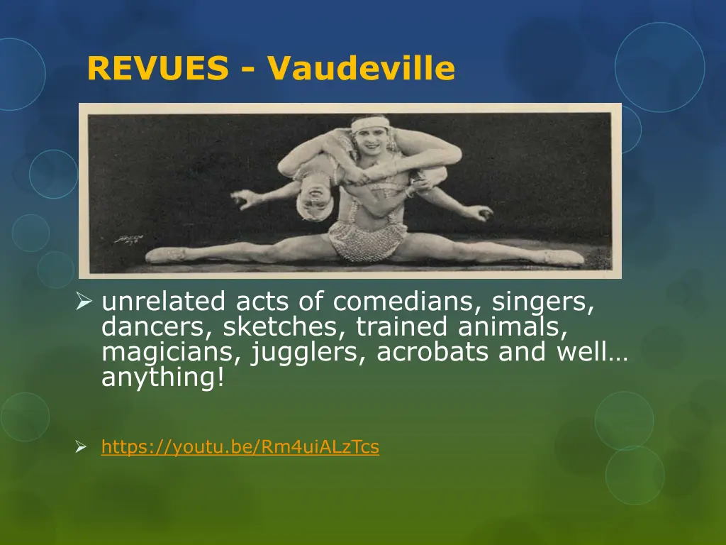 revues vaudeville