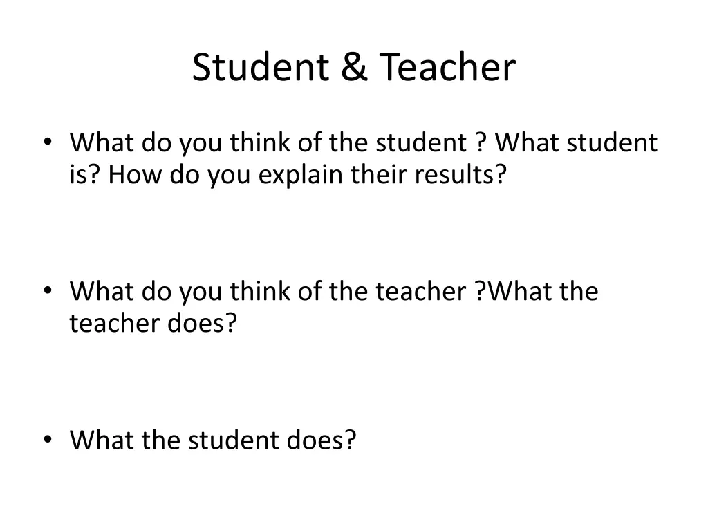 student teacher