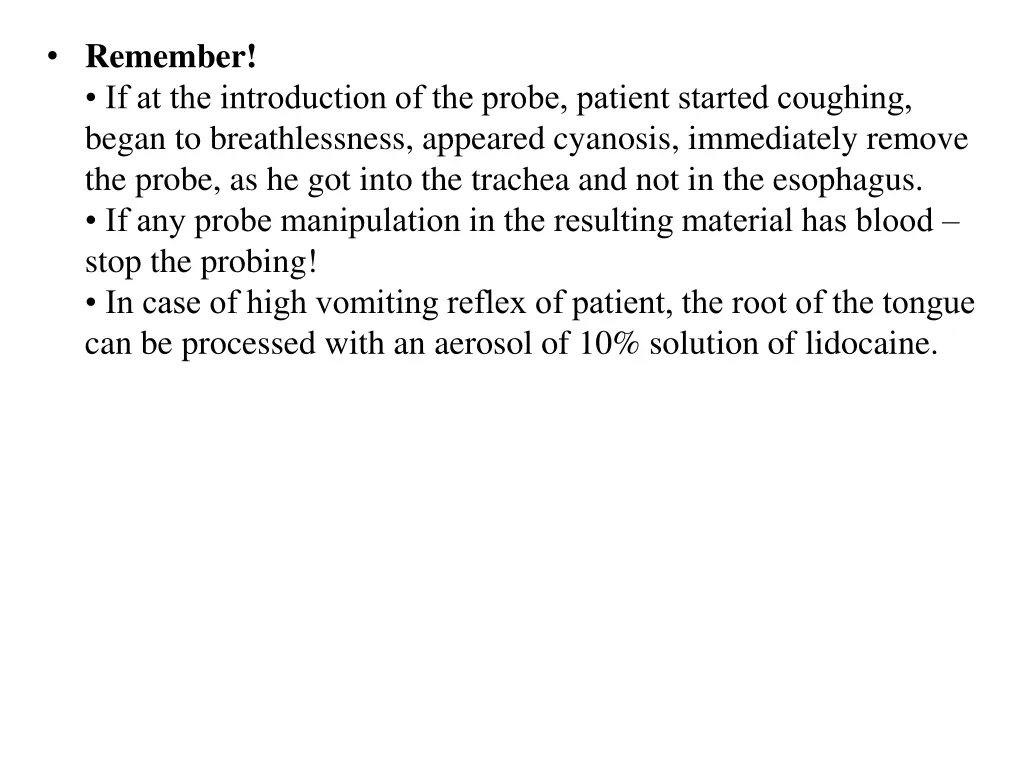 remember if at the introduction of the probe