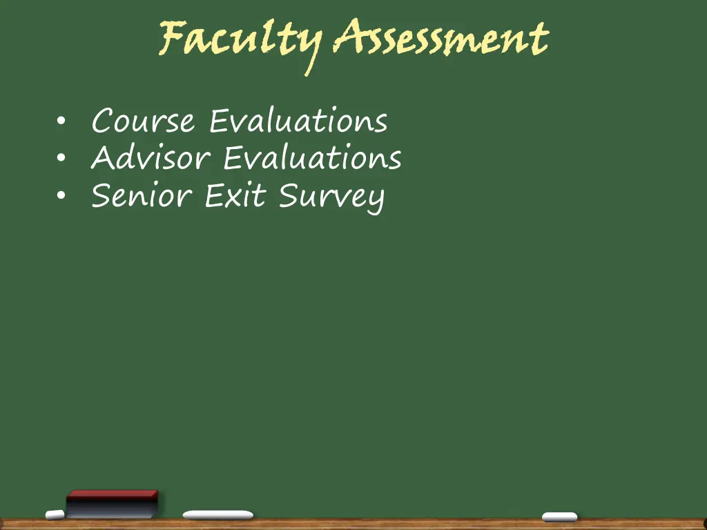 faculty assessment course evaluations advisor