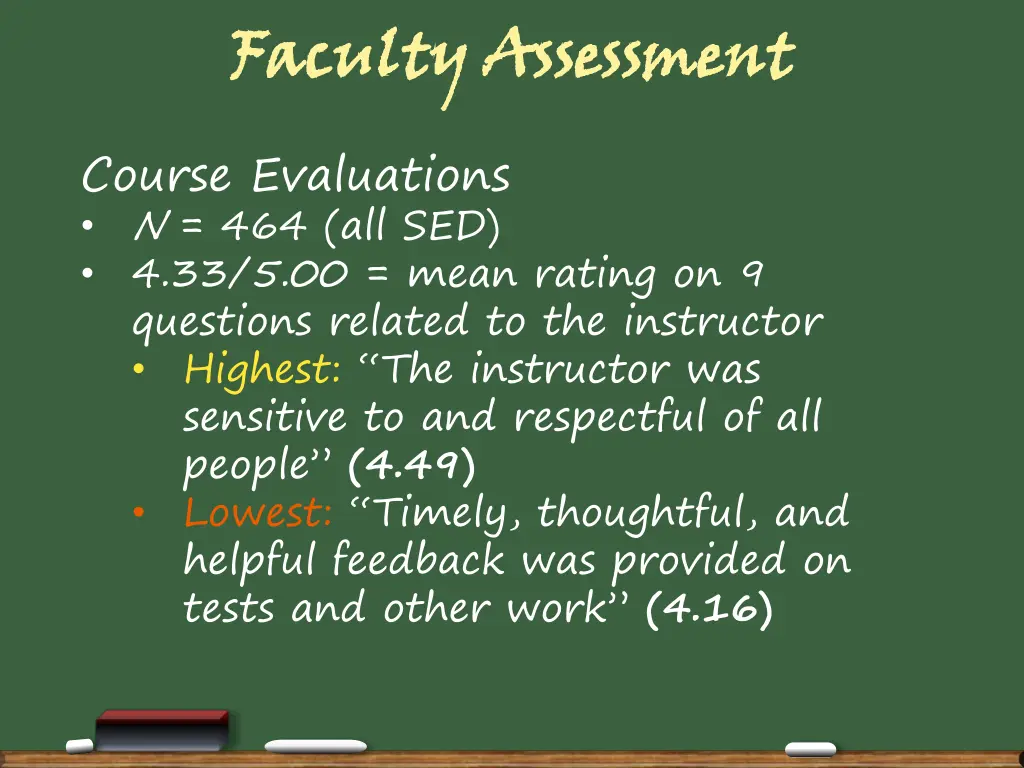 faculty assessment course evaluations