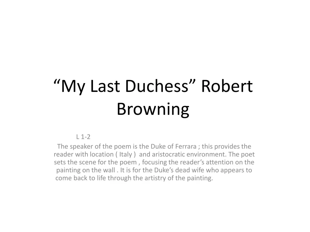my last duchess robert browning