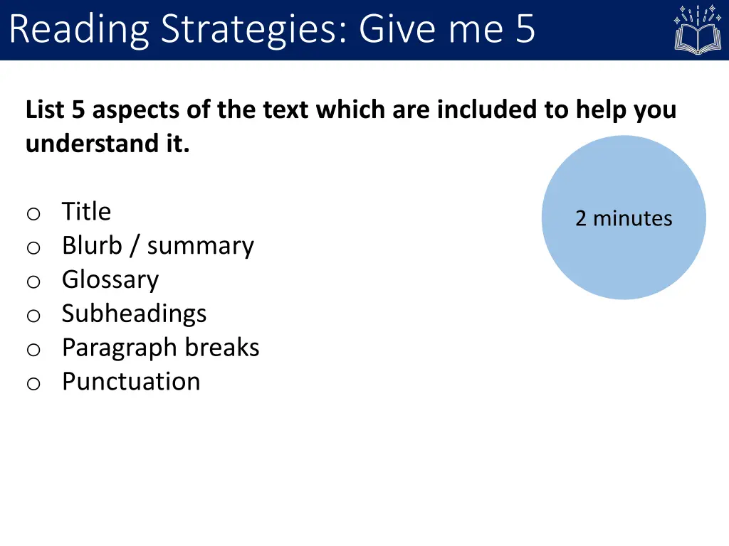 reading strategies give me 5