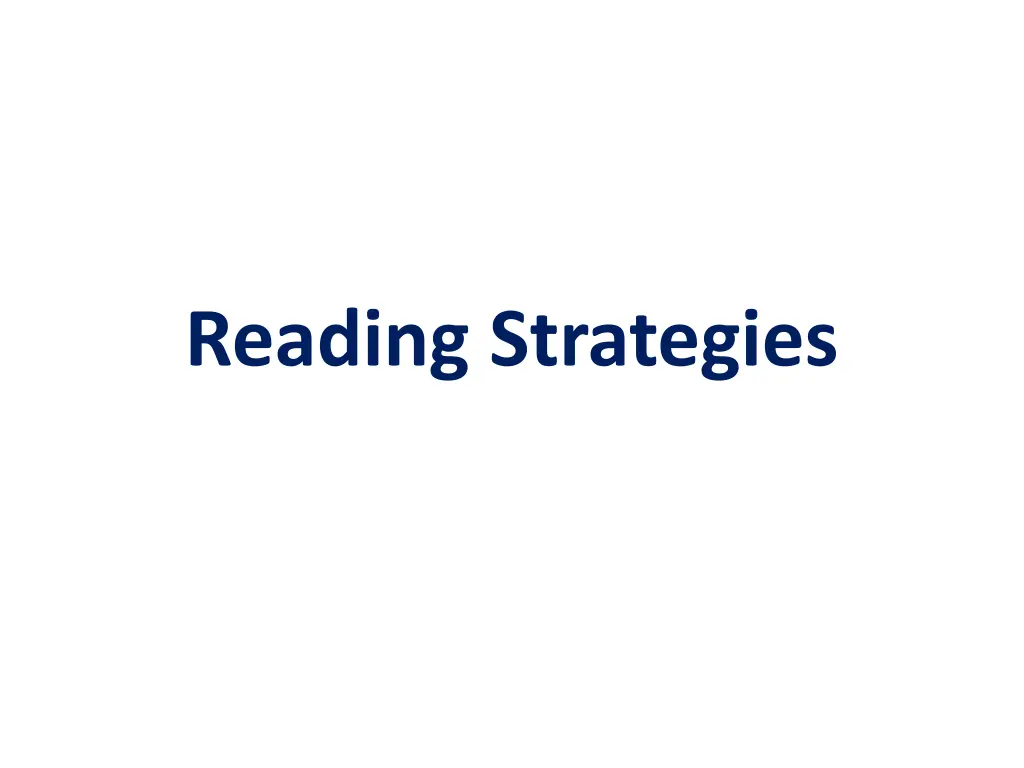 reading strategies