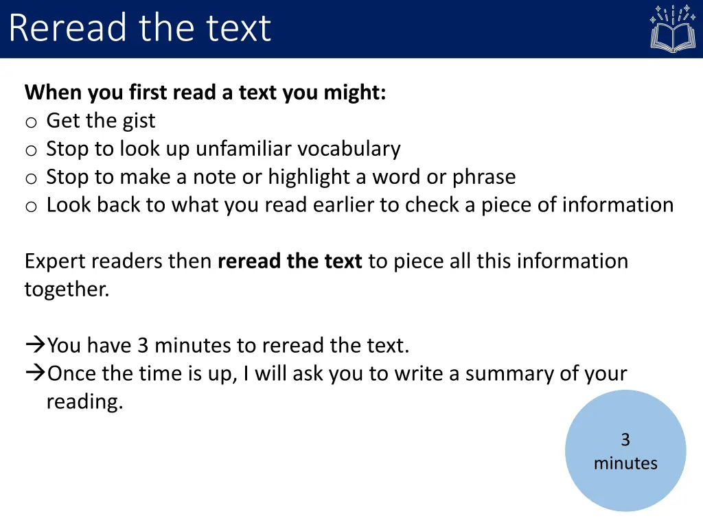 reread the text
