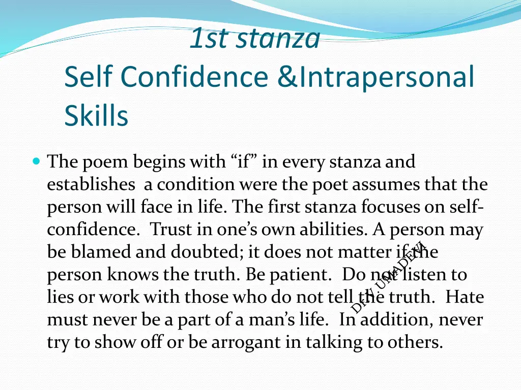 1st stanza