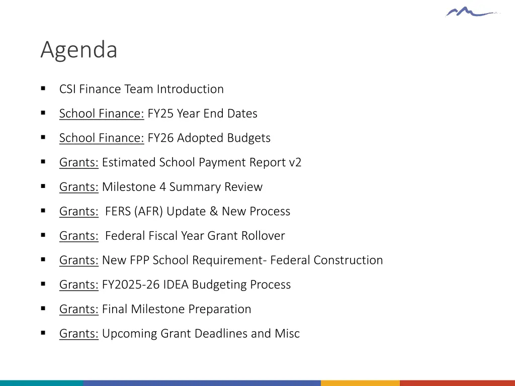 agenda